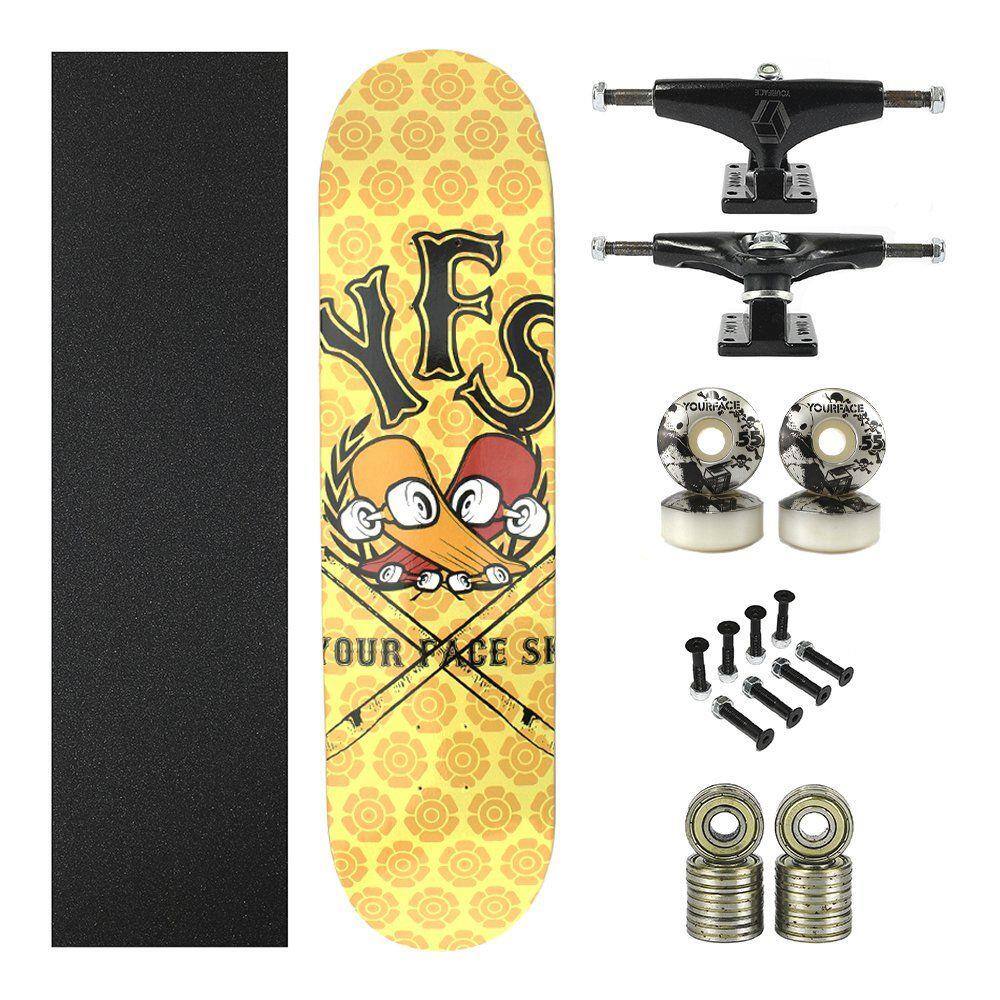 Skate Your Face Montado Bee Skate Radical Peças Skatista Olímpiadas Skate Park