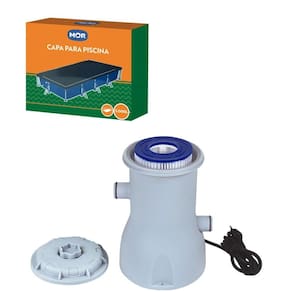 Kit Capa + Filtro Bomba 2.200 L/h Para Piscina Premium 5000 Litros - Mor