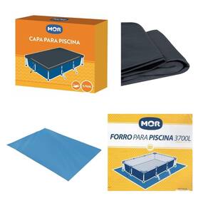 Kit Capa + Forro Para Piscina Premium 3700 Litros - Mor