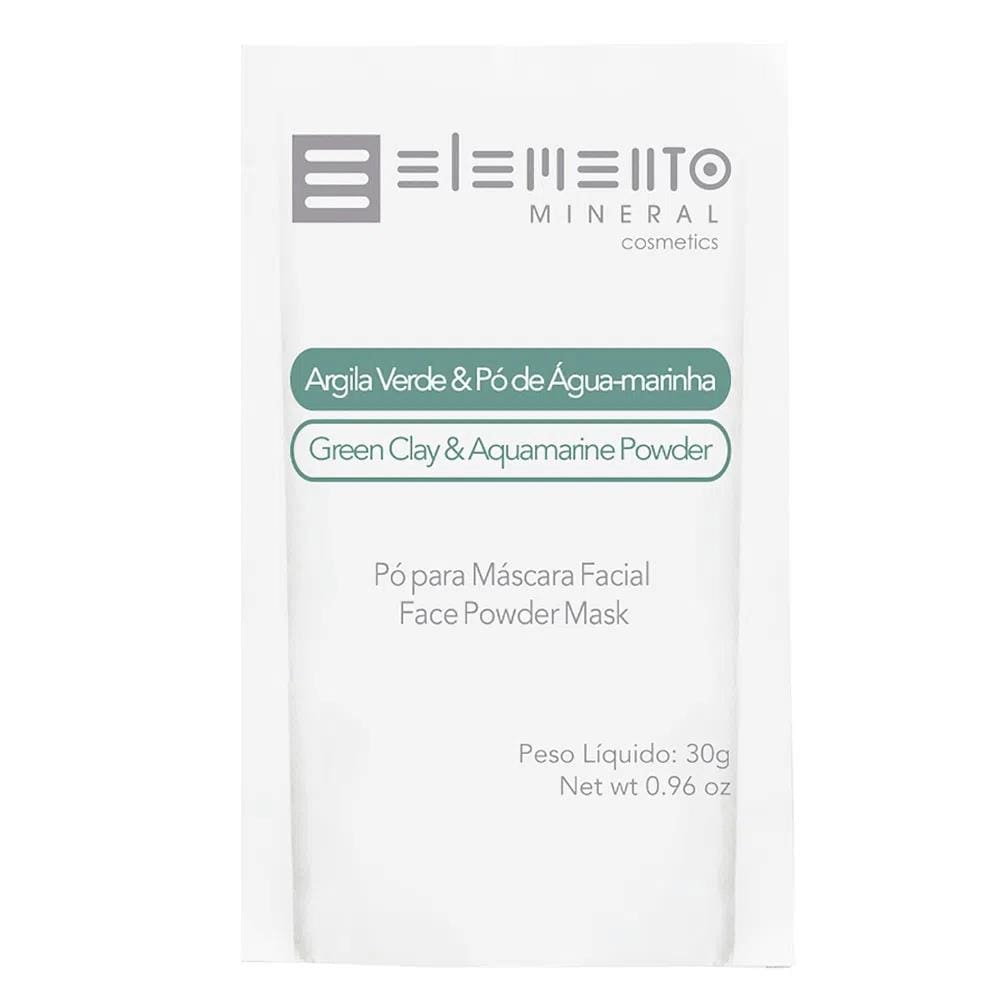 Elemento Mineral Argila Verde com Pó de Aguamarinha 30g