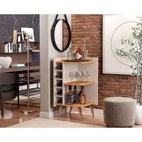 Adega De Canto Malbec cor Off White/Nature - Comprar Moveis em Casa