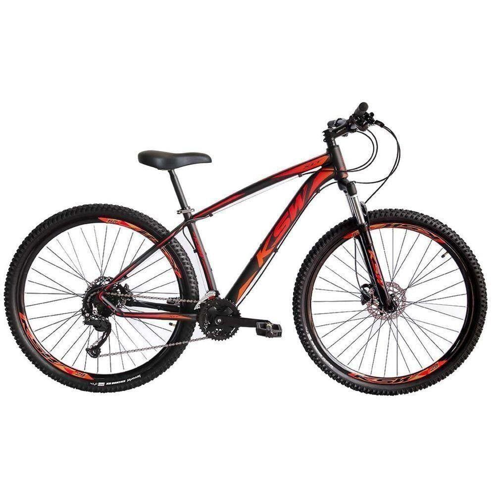 Bicicleta Ksw Xlt 2020 Disc H Aro 29 Susp. Dianteira 27 Marchas - Preto/vermelho