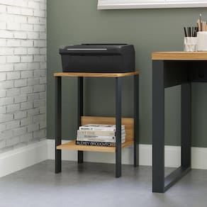 Mesa Auxiliar 1 Prateleira Industrial Dalla Costa Freijó/Preto
