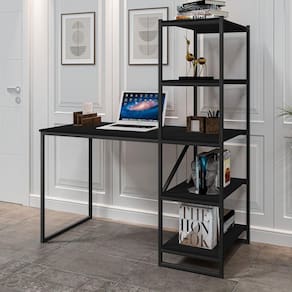 Escrivaninha Home Office com Prateleira Fit Yescasa Preto