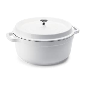 Caçarola Hércules Revestimento Ceramico Indução Branca 4,3L 25,4X11CM