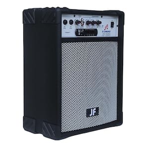 Caixa De Som Amplificada Violão Guitarra Microfone Preta