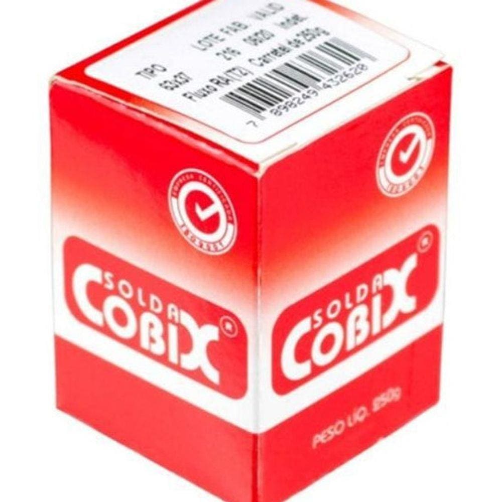 Solda Estanho 0.8Mm Com Fluxo 63X37 Carretel 250G - Cobix
