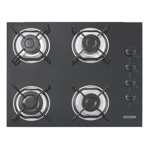 Cooktop Tramontina 4GG 55 Preto 4 Bocas – Bivolt Menor preço em Cooktop Tramontina 4GG 55 Preto 4 Bocas – Bivolt
