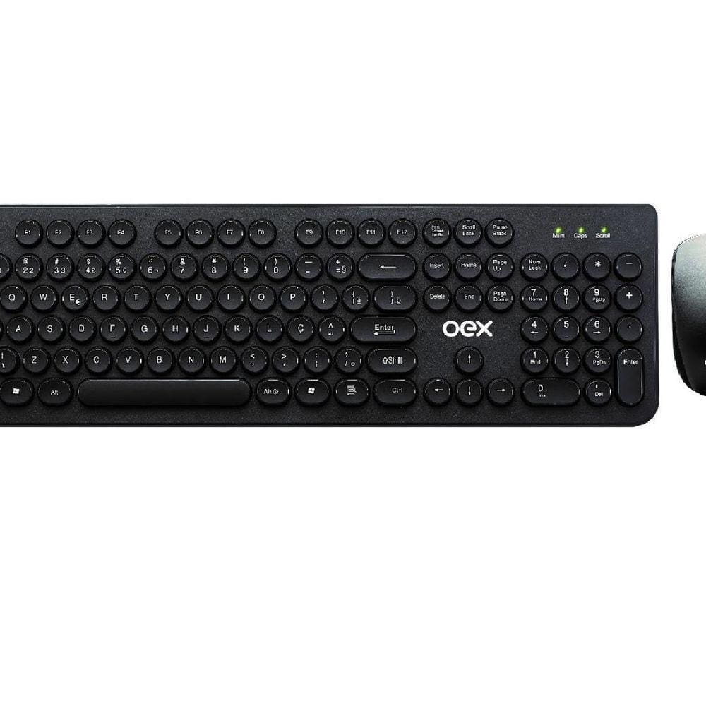 Combo Teclado E Mouse Sem Fio Tm410 Preto Pop + Oex