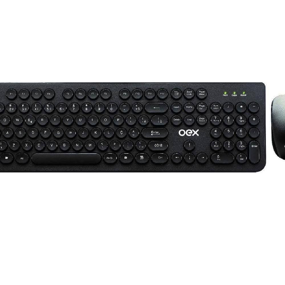 Combo Teclado E Mouse Sem Fio Tm410 Preto Pop + Oex