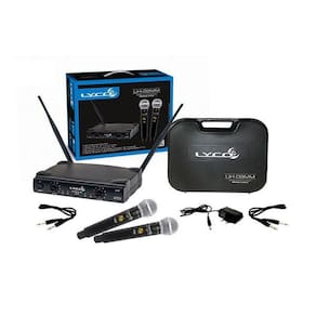 Microfone Sem Fio Duplo De Mão Lyco Uhf Uh08Mm Profissional