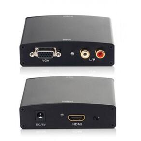 Conversor VGA Fêmea Para HDMI Fêmea Com Audio R/L