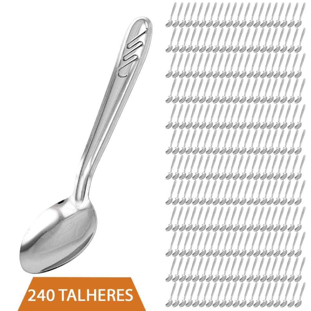 Conjunto Colheres de Sobremesa 240 Peças Restaurante Buffet
