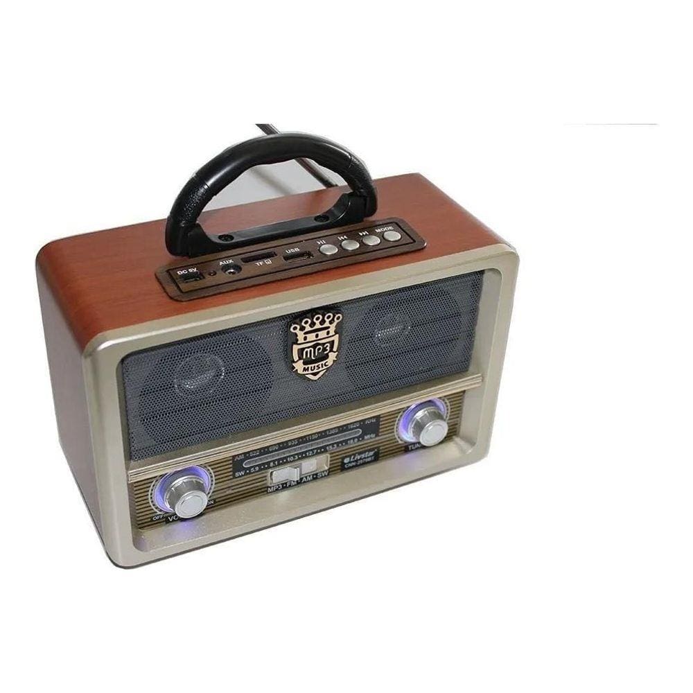 Radio Livstar 2579Bt Recarregável Retro Bluetooth Fm Usb
