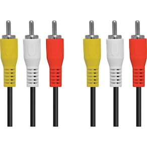 Kit 10 Cabo 3 Rca X 3 Rca Áudio Vídeo 1.5 Metros - 3Rca-15