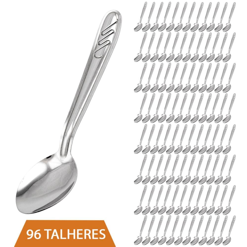 Conjunto Colheres de Sobremesa 96 Peças Restaurante Buffet