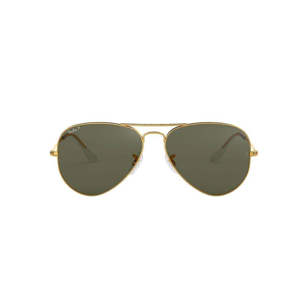 Óculos Rb3025L 001 Aviador Dourado Lente Verde Pol
