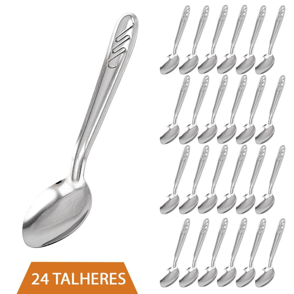 Conjunto Colheres de Sobremesa 24 Peças Restaurante Buffet