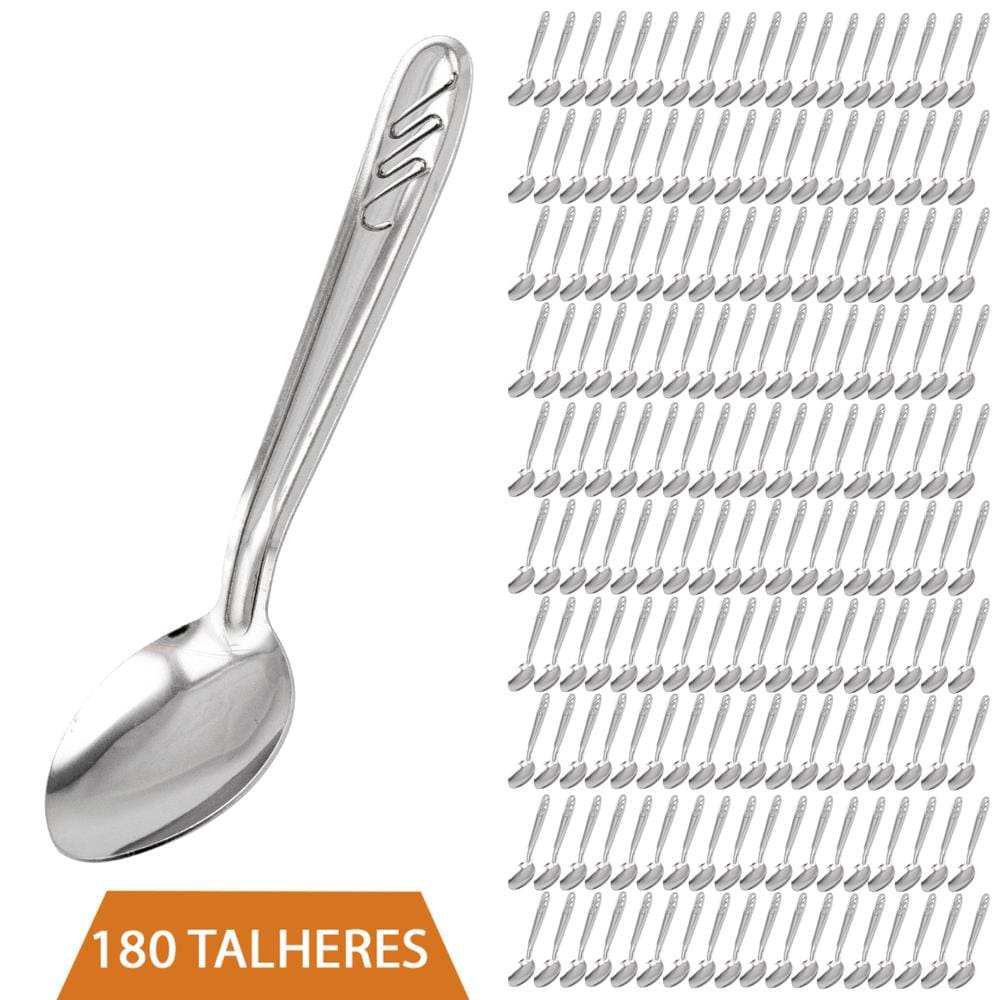Conjunto Colheres de Sobremesa 180 Peças Restaurante Buffet