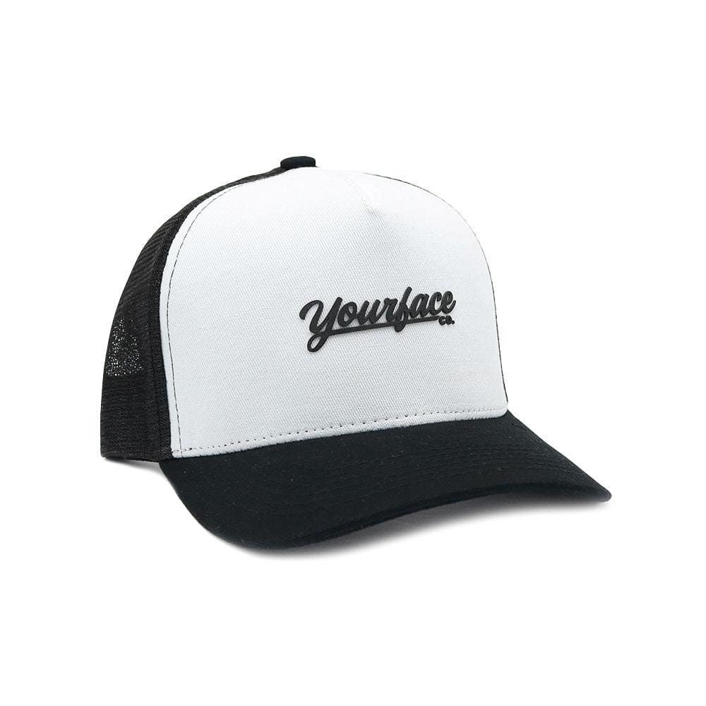 Boné Your Face Trucker Classic Branco Estilo Skatista Aba Curva