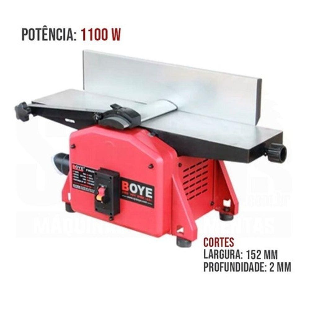 Plaina Desempenadeira 0650X160mm - 2Facas Portatil 110V/220V