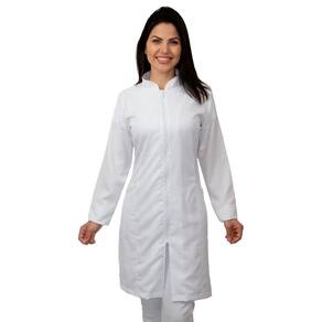 Jaleco feminino acinturado com zíper Mary Bezerra