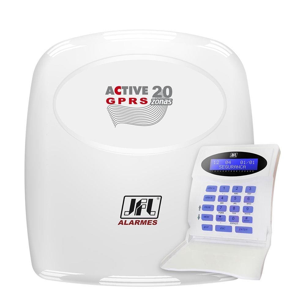 Central de Alarme JFL Active 20 GPRS Monitorada 20 zonas TEC 300