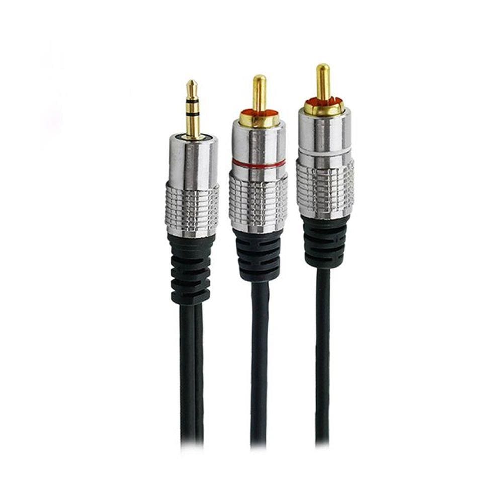 Cabo De Audio P2 2 RCA Nickel Fitz 2mts 018-0702 Preto - Santana