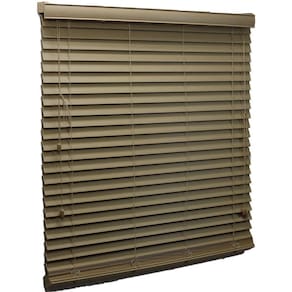 Persiana Horizontal Pvc 50mm Bege 80 (L) X 160 (A) cm C/ Bandô 0,80 x 1,60 m Tipo Madeira Luxo