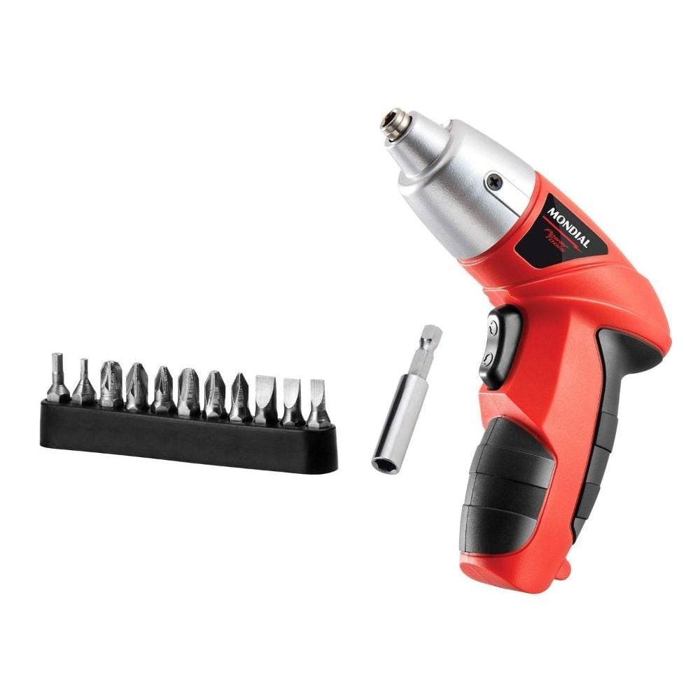 Parafusadeira Carregável Mondial FPF05, Bateria 4,8V - Bivolt