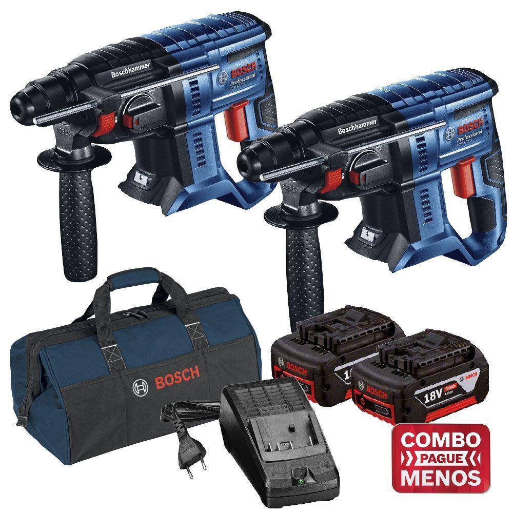 Kit 2 Marteletes a bateria 18V GBH 180-LI BOSCH + Bolsa
