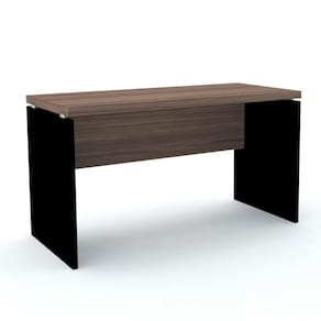 Mesa para Escritório 170cm x 70cm PE40 Pandin Móveis Walnut/Preto