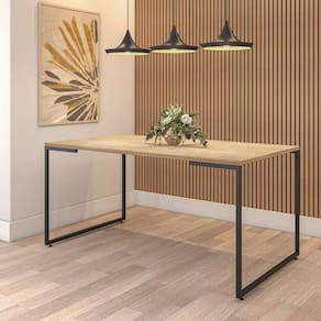 Mesa de Jantar 8 Lugares Industrial Espresso Móveis Natura
