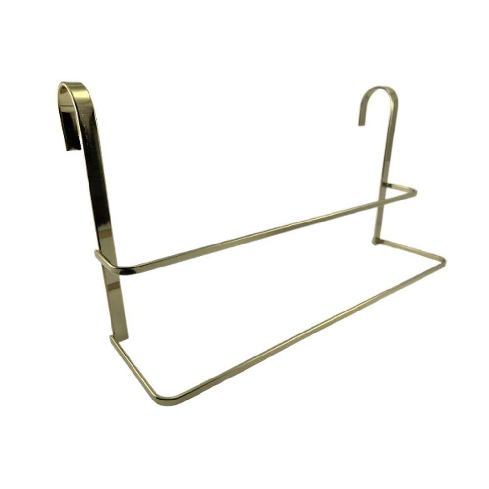 Porta Toalha Duplo Toalheiro de Box Aço Dourado - 1612DD Future
