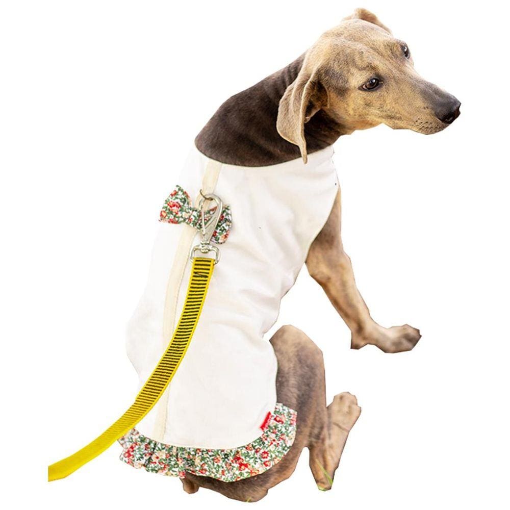 Doct Pet Roupa Para Cachorro Vestido Com Detalhe Florido