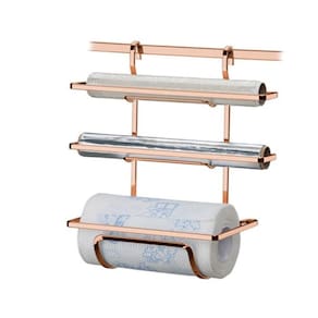 Suporte Porta Rolo Triplo Papel Toalha Barra Rosé Gold Cozinha - 2801RG Future