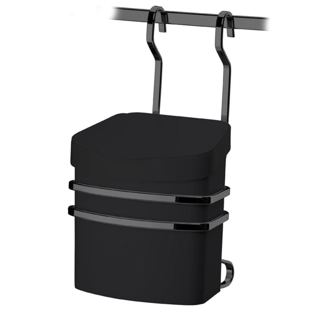 Suporte Com Lixeira 2,5 Litros Para Barra Parede Cozinha Onix Preto - 2809OX Future