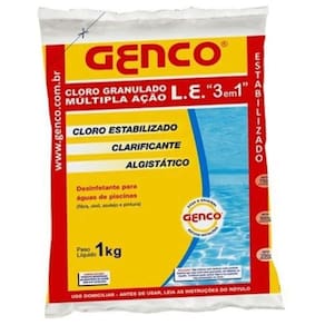 Cloro Le Multi Acao 3X1 Granulado 1Kg Genco