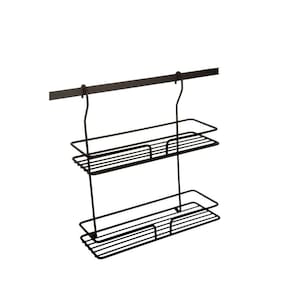 Porta Utensilios Duplo Preto Para Barra