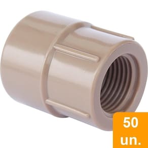 Luva Soldável Plastilit com Rosca 25mm x 1/2 Embalagem com 50 Unidades