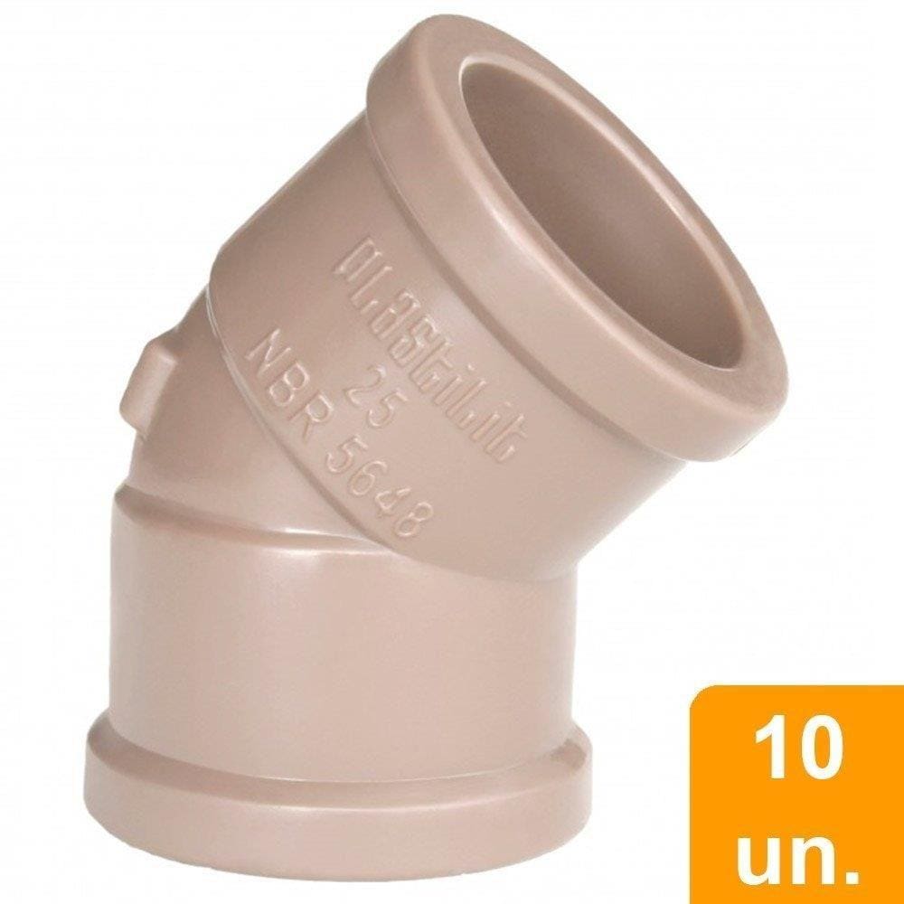 Joelho Soldável 45º Plastilit 60mm - Embalagem com 10 Unidades