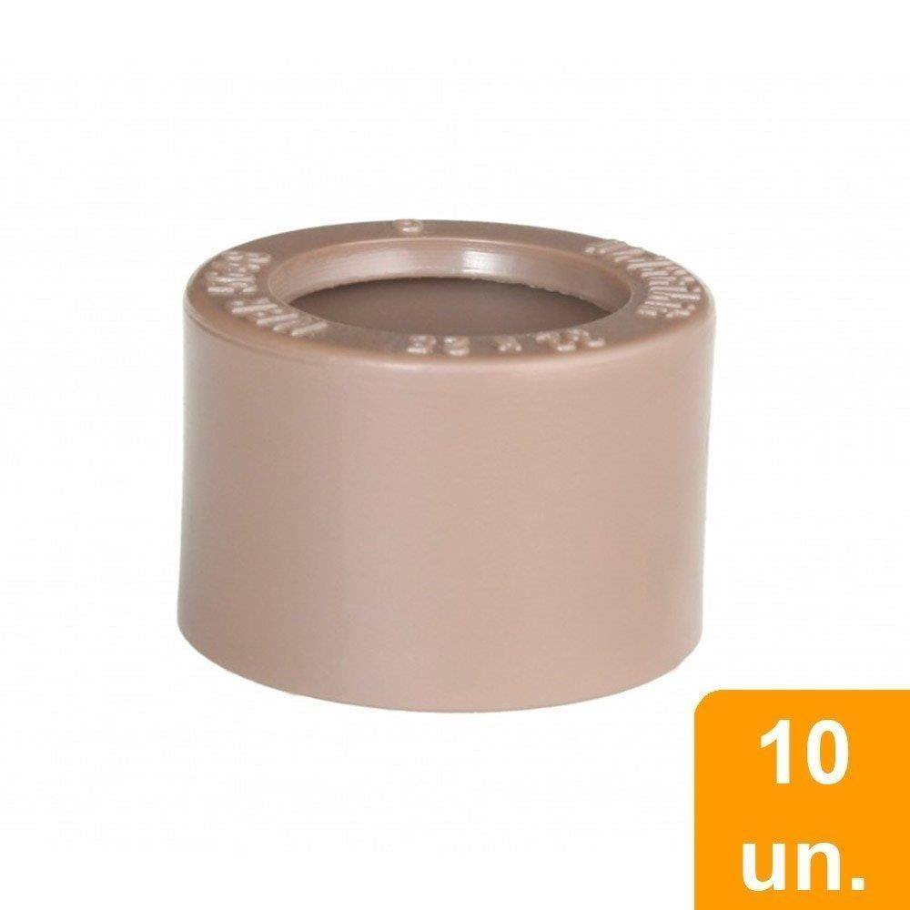 Bucha de Redução Soldável Curta Plastilit 60x50 - Embalagem com 10 Unidades