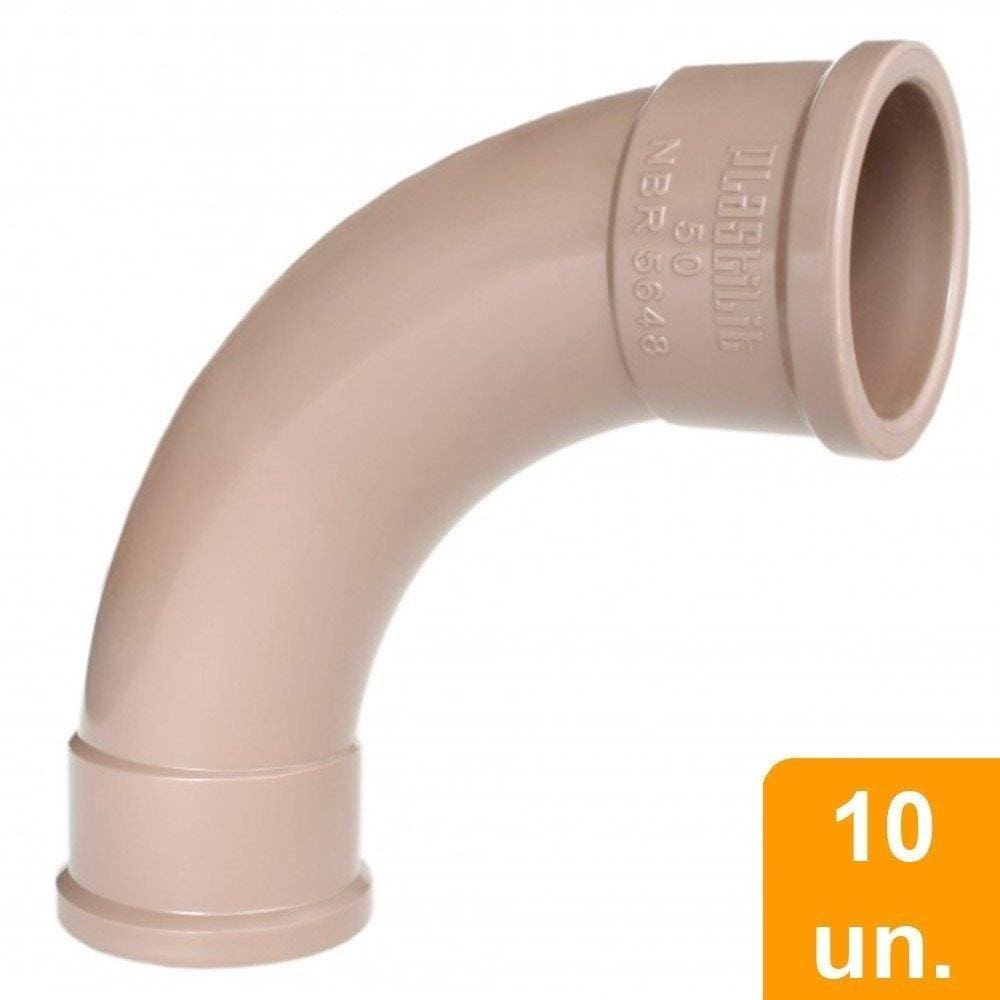 Curva para Esgoto Plastilit Soldável 90° 40mm Embalagem com 10 Unidades