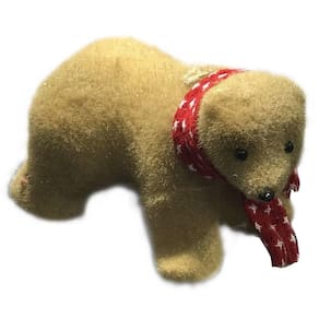 Enfeite de Natal Urso com Cachecol de Espuma - 25cm x 14cm
