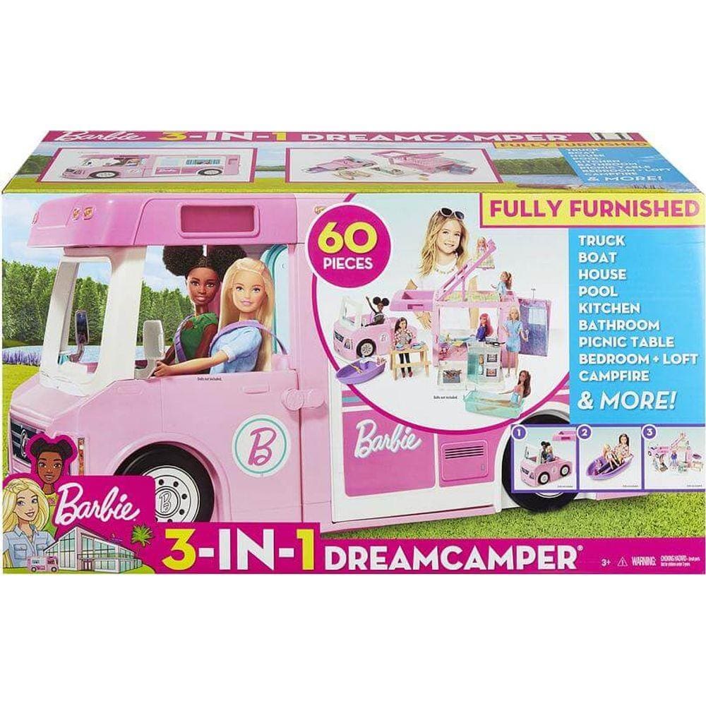 Barbie Trailer Dos Sonhos 3 Em 1 e Acessórios - Mattel GHL93