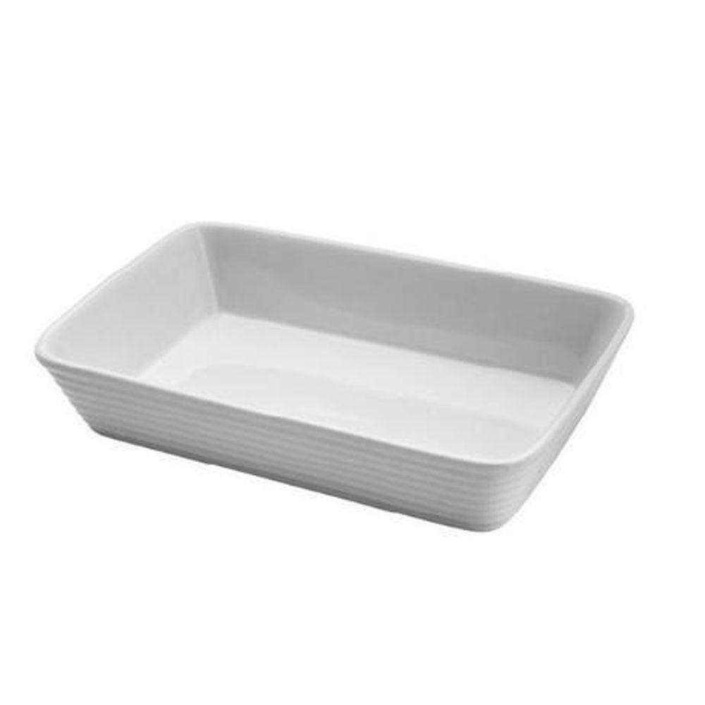 Refratário de Porcelana Linea Branco 20x15x5cm