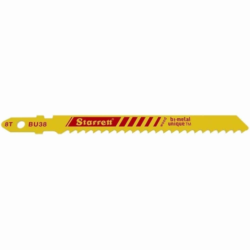 Lâmina Serra Tico Tico Starrett Bi-Metalica 3P 8 Dentes Para Madeira BU38 - Embalagem com 5 Unidades