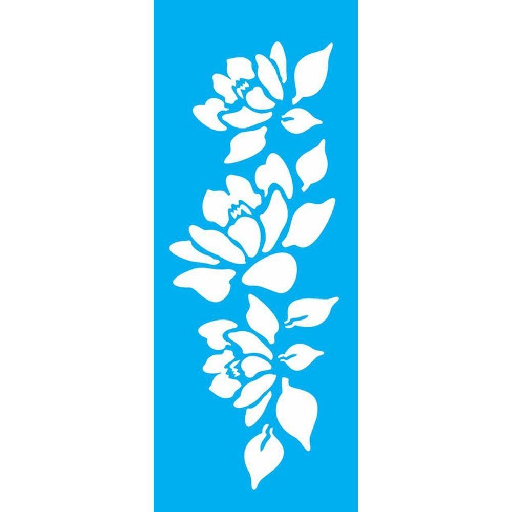 Stencil 10X30 Flores Magnólias - Opa 1033