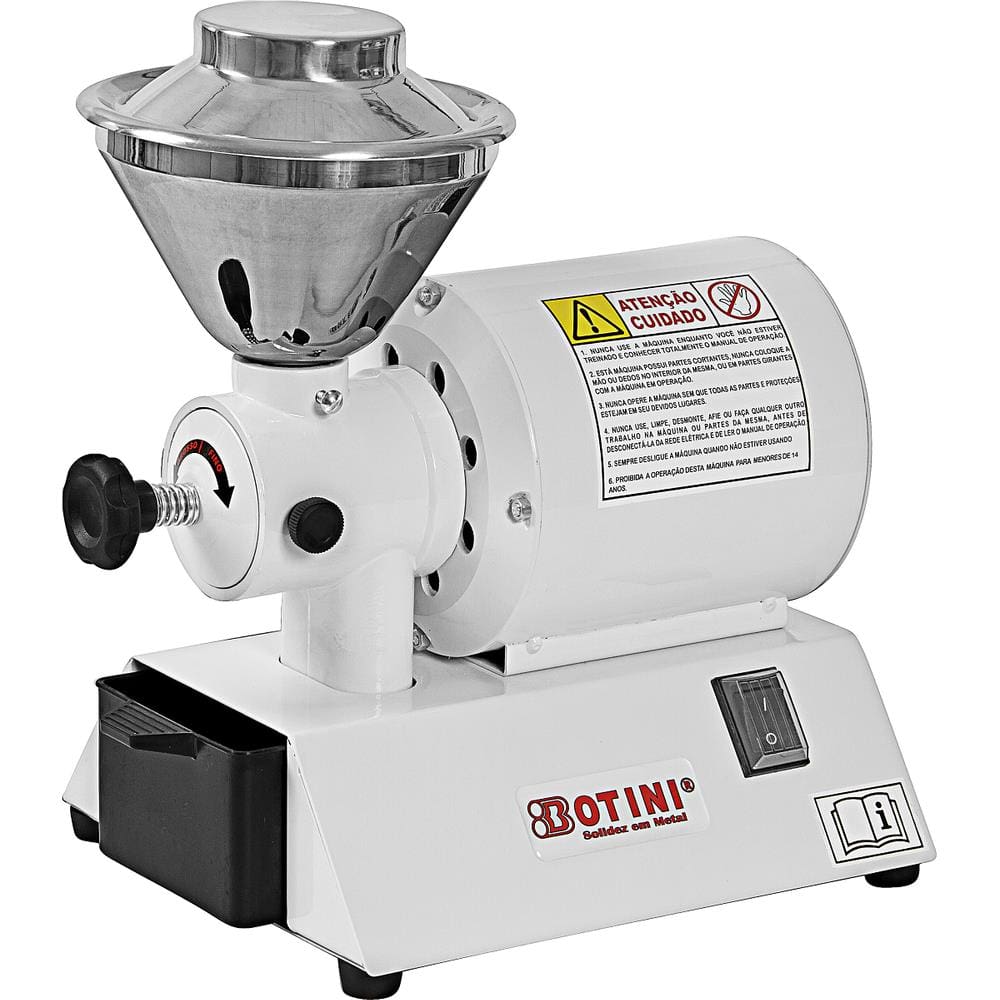 Moinho Moedor Café Grãos Elétrico Industrial 8kg/h Branco Bivolt Botini