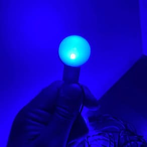 Cordão De Lâmpadas De Led Formato Bolinha Opaca Azul